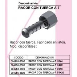 RACOR CON TUERCA A-7 3/ 4X20